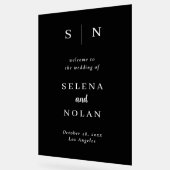 Minimal and Chic | Dark Black Wedding Seating Char Acryl Bord (Hoek)