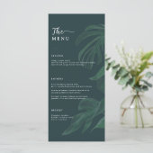 Minimal and Chic Green Wedding  Menu (Staand voorkant)