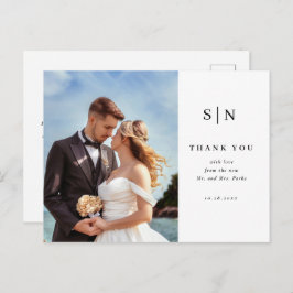 Minimal and Chic | Photo Wedding Thank You Briefkaart