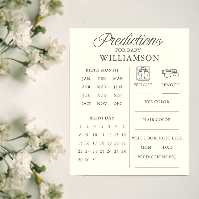 Minimal and Modern Baby Shower Predictions Game (Creator heeft geüpload)