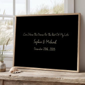 Minimal Anniversary Gift Custom Wedding Name Print
