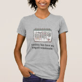 Minimal Anxiety Quote Calendar Graphic Tee T-shirt (Voorkant)