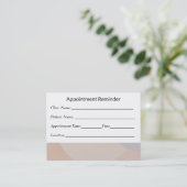 Minimal Appointment Reminder Card Clean Design Afsprakenkaartje (Staand voorkant)
