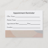 Minimal Appointment Reminder Card Clean Design Afsprakenkaartje (Voorkant)