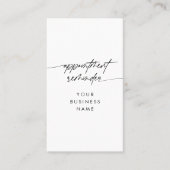 Minimal Appointment Reminder Script Bedrijfsnaam Afsprakenkaartje (Voorkant)