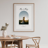 Minimal Arch Photo Custom Mr and Mrs Poster