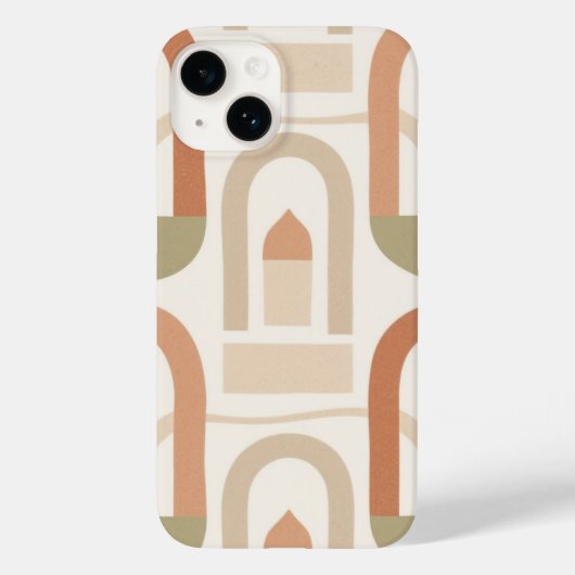 Minimal Arches Earth Tones Phone Case (Achterkant)