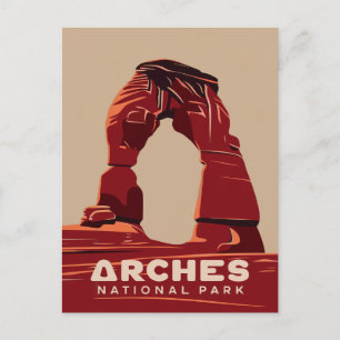 Minimal Arches National Park Travel Gift Souvenir Feestdagenkaart