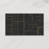 Minimal Architect Architectural Black Gold Visitekaartje (Achterkant)