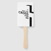 Minimal Art Christelijk Art Cross Gospel Gezegden  Handwaaier (Achterkant)