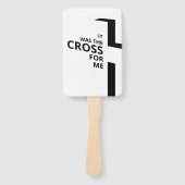 Minimal Art Christelijk Art Cross Gospel Gezegden  Handwaaier (Voorkant)