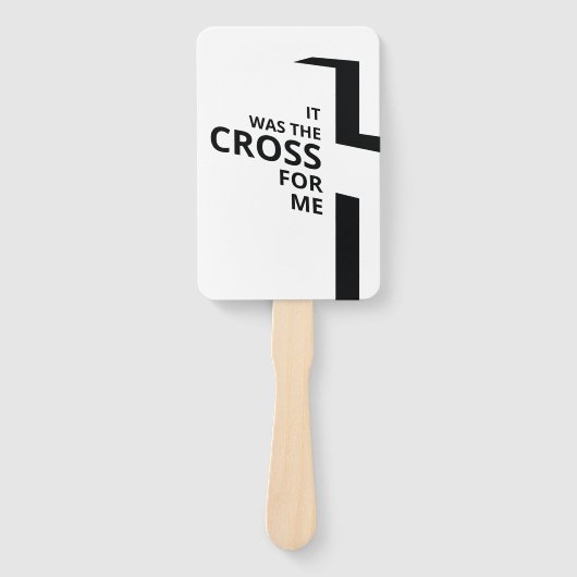 Minimal Art Christelijk Art Cross Gospel Gezegden  Handwaaier (Voorkant)