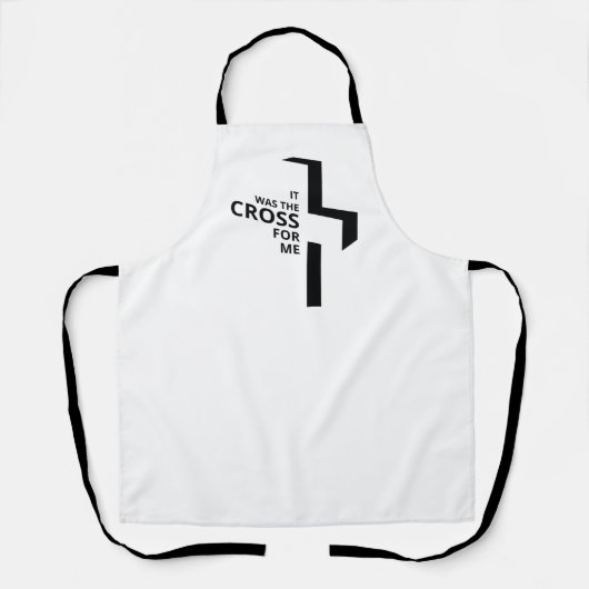 Minimal Art Christelijk Art Cross Gospel Gezegden  Schort (Voorkant)