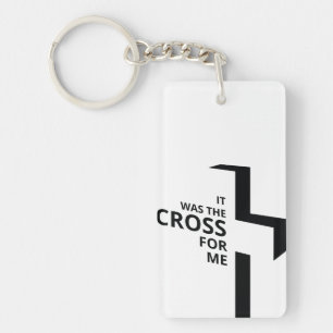 Minimal Art Christelijk Art Cross Gospel Gezegden Sleutelhanger