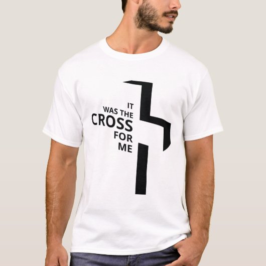 Minimal Art Christelijk Art Cross Gospel Gezegden T-shirt (Voorkant)
