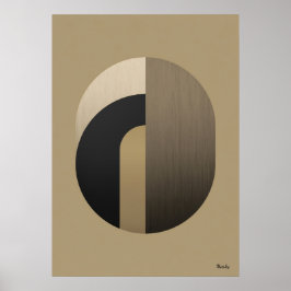 Minimal Art Deco Arch Wall Art | Luxury Gold Poster