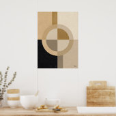 Minimal Art Deco Geometric Circle – Luxury Neutral Poster (Keuken)