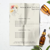Minimal Art Line Gezicht Pastel Bloemen Beauty Log Flyer