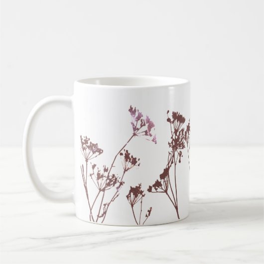 Minimal Artistic Modern Abstracte Wildflowers Koffiemok (Links)