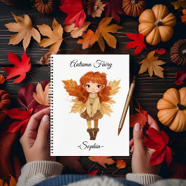 Minimal Autumn Fairy – gepersonaliseerd Notitieboe Notitieboek