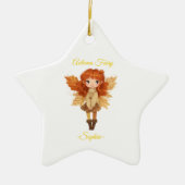 Minimal Autumn Fairy – gepersonaliseerd Ornament (Voorkant)