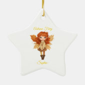 Minimal Autumn Fairy – gepersonaliseerd Ornament (Achterkant)