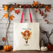 Minimal Autumn Fairy – gepersonaliseerde Canvas ta Tote Bag