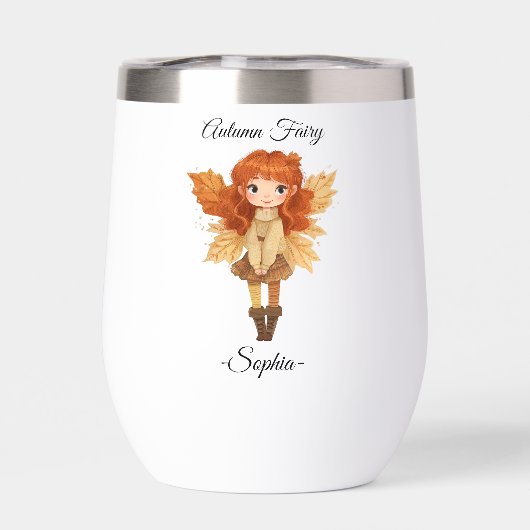 Minimal Autumn Fairy – gepersonaliseerde Thanksgiv (Achterkant)
