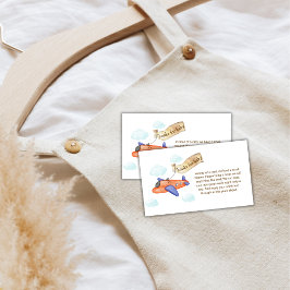 Minimal Aviator Airplane Books For Baby Shower  Informatiekaartje