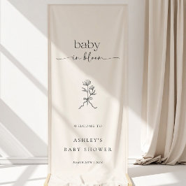 Minimal Baby in Bloom Baby Shower Vinyl Banner