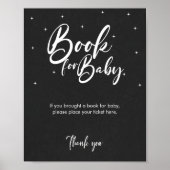 Minimal Baby shower Games Boeken voor Baby Sign Poster (Voorkant)