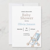 Minimal Baby Shower Invitation,ditable Baby card Kaart (Voorkant)