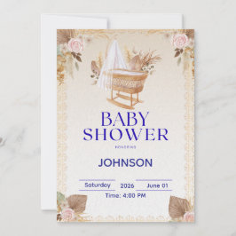 Minimal Baby Shower Invitation | Modern Neutral Kaart