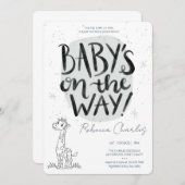 Minimal Baby Shower Kaart (Voorkant / Achterkant)