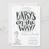 Minimal Baby Shower Kaart (Voorkant)