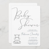 Minimal Baby Shower Kaart (Voorkant / Achterkant)