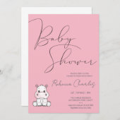 Minimal Baby Shower Kaart (Voorkant / Achterkant)