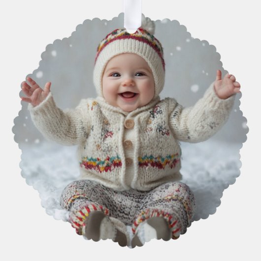 Minimal Baby's eerste kerst Ornamenten Keepsake (Achterkant)