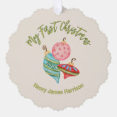 Minimal Baby's eerste kerst Ornamenten Keepsake (Voorkant)