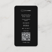 Minimal Baker Pastry Caterer Black Silver Whisk  Visitekaartje (Achterkant)