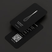 Minimal Baker Pastry Caterer Black Silver Whisk  Visitekaartje