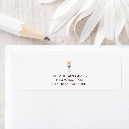 Minimal Bauhaus Baby Shower Return Address Labels (Insitu)