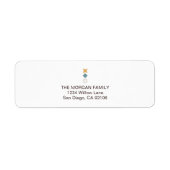 Minimal Bauhaus Baby Shower Return Address Labels (Voorkant)