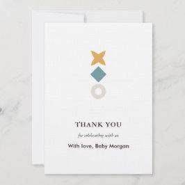 Minimal Bauhaus Baby Shower Thank You Card Bedankkaart