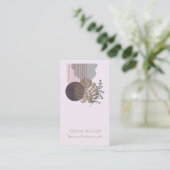 Minimal Beauty Business Card | Abstract Botanical  Visitekaartje (Staand voorkant)