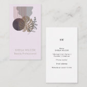Minimal Beauty Business Card | Abstract Botanical  Visitekaartje (Voorkant / Achterkant)
