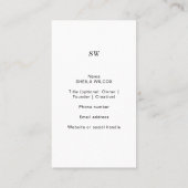 Minimal Beauty Business Card | Abstract Botanical Visitekaartje (Achterkant)