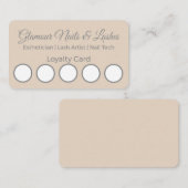 Minimal Beauty Salon/Wellness Parlor Loyalty Card Visitekaartje (Voorkant / Achterkant)