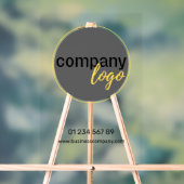 MINIMAL BEDRIJF ZAKELIJK LOGO AFBEELDING TELEFOON ACRYL BORD (Neutraal)