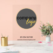 MINIMAL BEDRIJF ZAKELIJK LOGO AFBEELDING TELEFOON ACRYL BORD (Huwelijk)